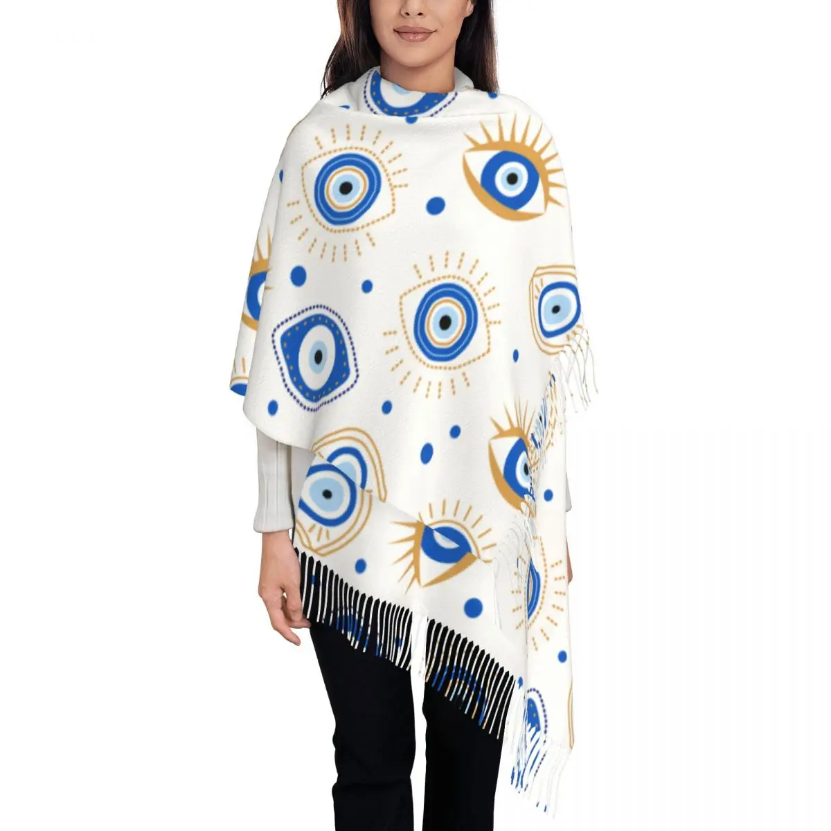 Turkish Evil Eye Scarf Ladies Aqua Nazar Scarves Wraps with Tassel Winter Popular Shawls and Wrap Warm Soft Custom Bandana
Turkish Evil Eye Scarf Ladies Aqua Nazar Scarves Wraps with Tassel Winter Popular Shawls and Wrap Warm Soft Custom Bandana