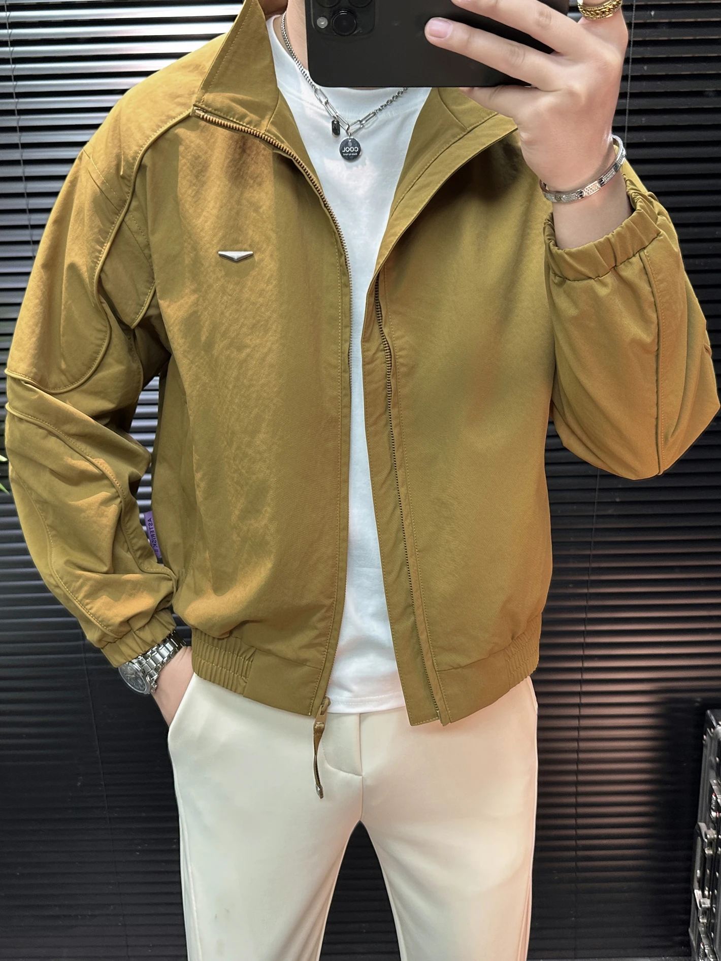 Spring 2026 High Quali Men's Casual Faionable Slim Fit Stand Collar Jaet Polyester Fiber Long Sve ort Sle Zipper
Spring 2026 High Quali Men's Casual Faionable Slim Fit Stand Collar Jaet Polyester Fiber Long Sve ort Sle Zipper