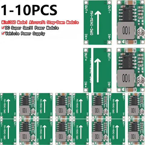 Mini360 RC Airplane Module Mini 360 DC Buck Converter Step Down Module 4.75V-23V to 1V-17V LM2596 2A Step-Down Board