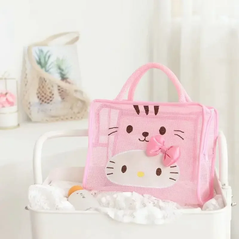 Sanrio hello kitty cartoon mesh beach bag women's cosmetic bag wash bag swimming storage bag new Melody girl fashion handbag
Sanrio hello kitty cartoon mesh beach bag women's cosmetic bag wash bag swimming storage bag new Melody girl fashion handbag