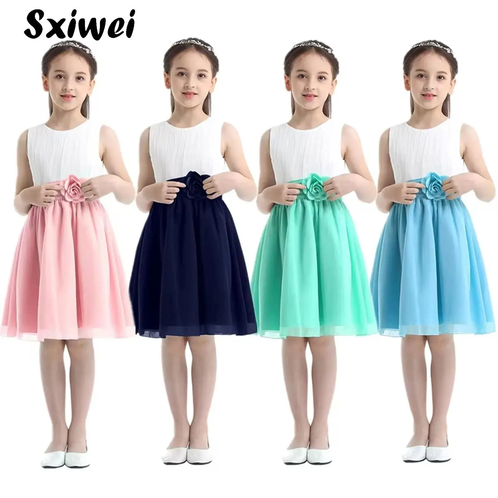Sweet Flower Girls Chiffon Dresses for Children Wedding First Communion Dresses Formal Party Pleated Color Block Prom Dress
Sweet Flower Girls Chiffon Dresses for Children Wedding First Communion Dresses Formal Party Pleated Color Block Prom Dress