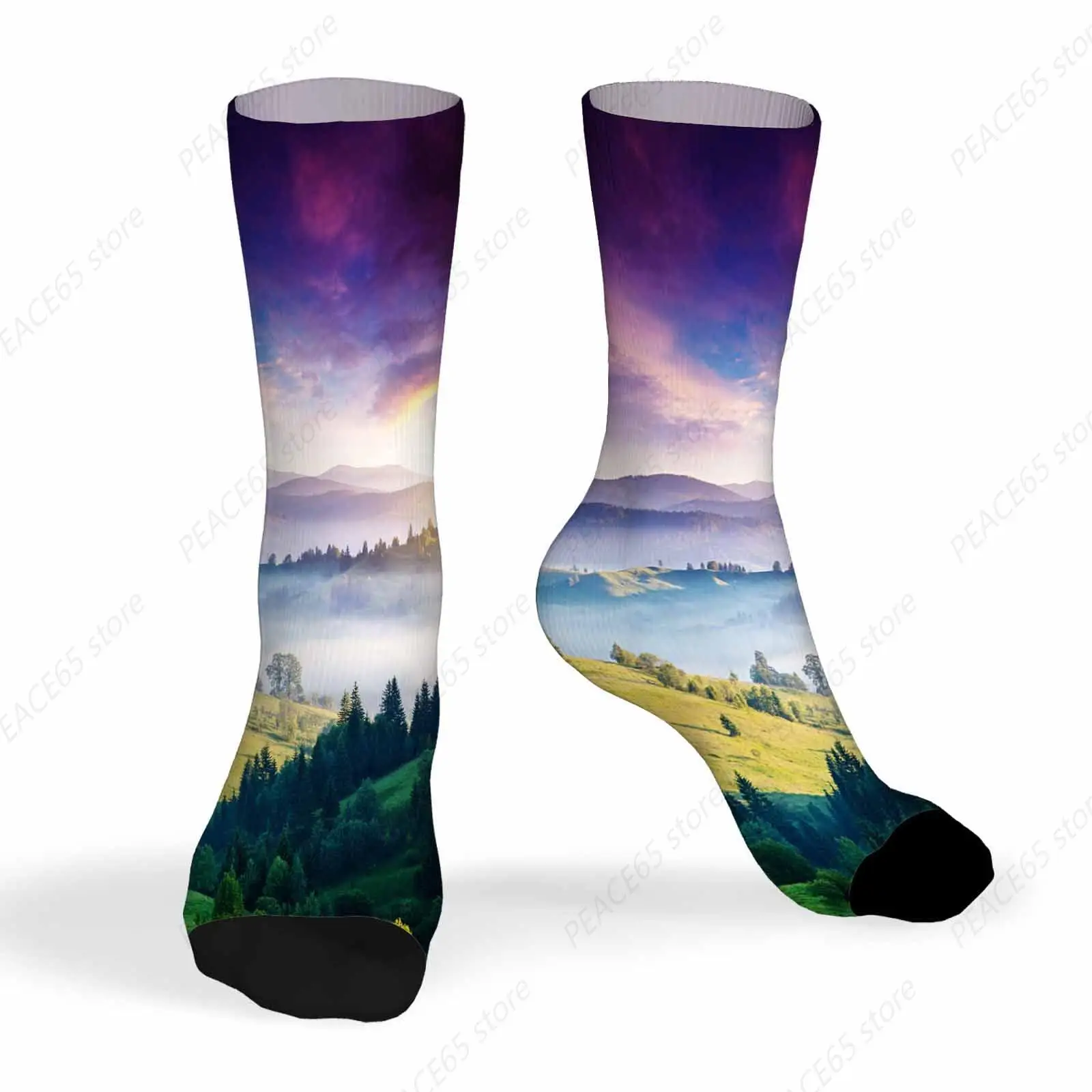 Носки Горный пейзаж Спортивные носки для экипажа Majestic Красочные облака Драматическое небо Луч Туман Экология для мужчин и женщин
Носки Горный пейзаж Спортивные носки для экипажа Majestic Красочные облака Драматическое небо Луч Туман Экология для мужчин и женщин
