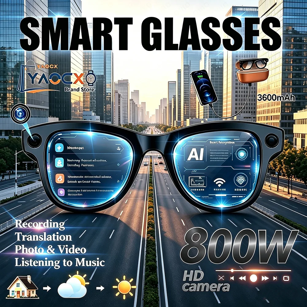 Новые умные AI-очки 2026 года с камерой 4K 800W, ChatGPT, фото и видео, зарядным кейсом 3600 мАч (Power Bank), 32 ГБ памяти, функцией перевода и музыкой, солнцезащитные очки
Новые умные AI-очки 2026 года с камерой 4K 800W, ChatGPT, фото и видео, зарядным кейсом 3600 мАч (Power Bank), 32 ГБ памяти, функцией перевода и музыкой, солнцезащитные очки