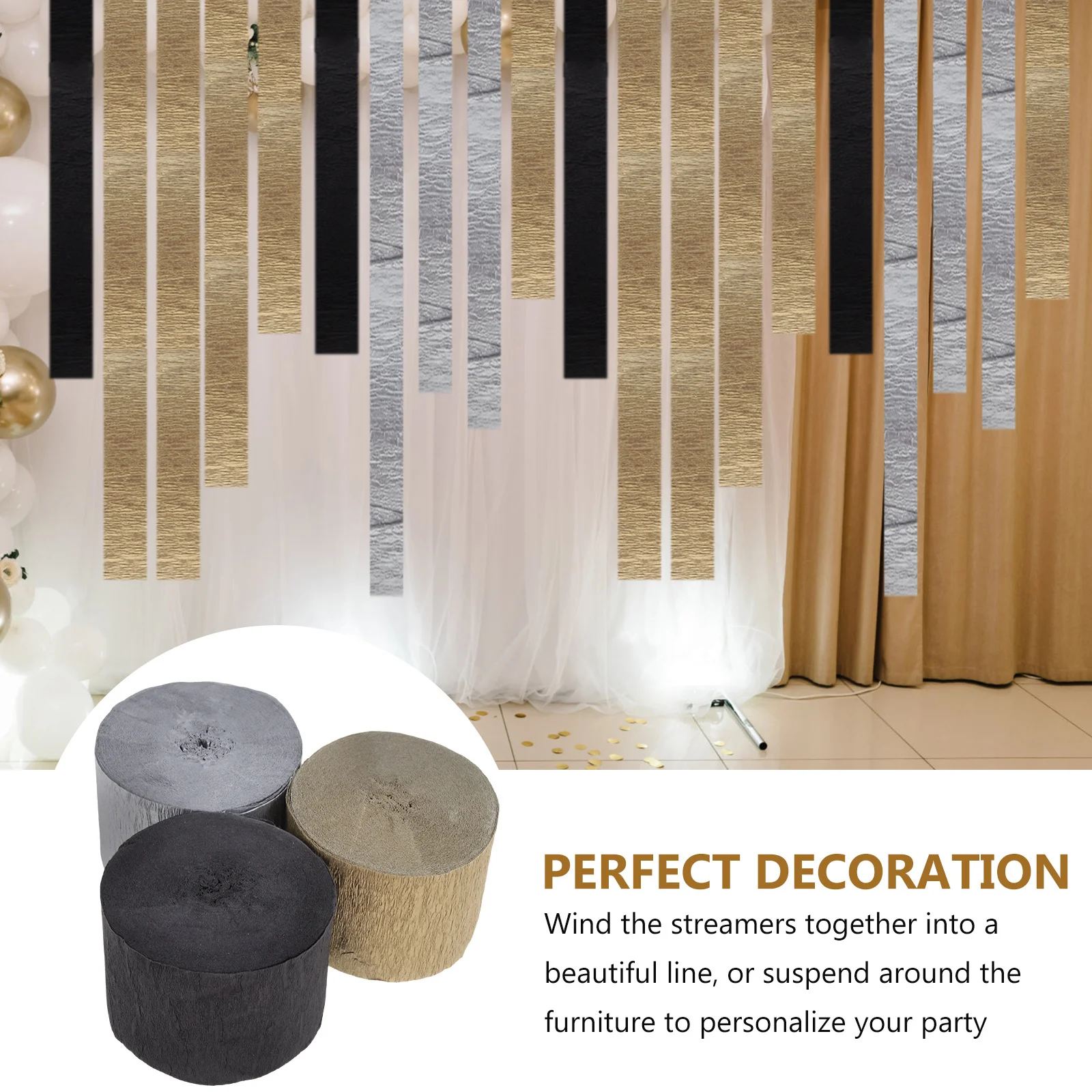 6Pcs Colored Crepe Paper Streamers Lightweight Birthday Party Decorations Multi-Function Decorative Paper Ribbon Gathering
6Pcs Colored Crepe Paper Streamers Lightweight Birthday Party Decorations Multi-Function Decorative Paper Ribbon Gathering