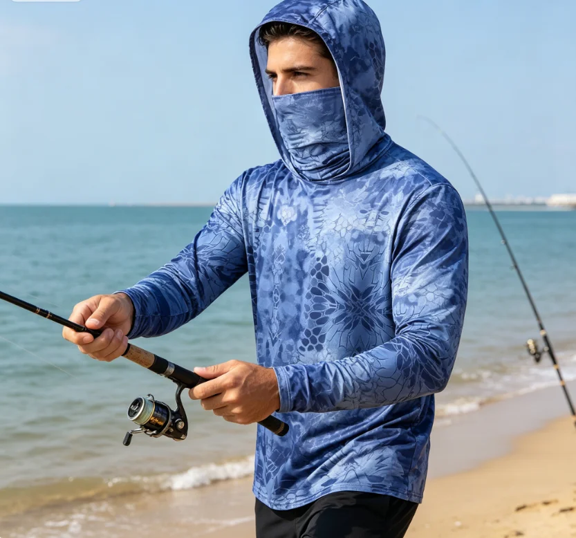 Fishing Shirts Camouflage Hoodie Summer Men's Long Sleeve Hooded Fishing Clothing Anti-UV Mask Fishing T-Shirt Tops
Fishing Shirts Camouflage Hoodie Summer Men's Long Sleeve Hooded Fishing Clothing Anti-UV Mask Fishing T-Shirt Tops