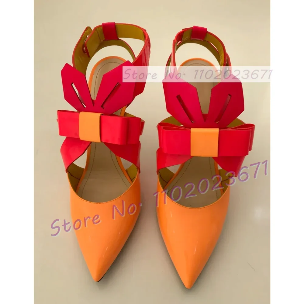 Multicolor Patent Leather Slingback Sandals Women Fashion Folding Bowknot Pointy Toe High Heels Sandals Party Chic Lovely Shoes
Multicolor Patent Leather Slingback Sandals Women Fashion Folding Bowknot Pointy Toe High Heels Sandals Party Chic Lovely Shoes