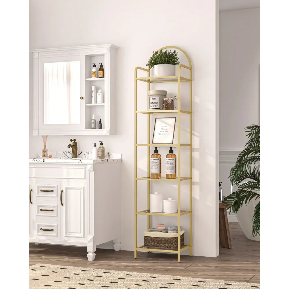Bookcase Bookshelf, Tempered Glass Bookshelves, Slim Shelving Unit For Bedroom, Bathroom, Home Office, Steel Frame, 4 5 6 Tier
Bookcase Bookshelf, Tempered Glass Bookshelves, Slim Shelving Unit For Bedroom, Bathroom, Home Office, Steel Frame, 4 5 6 Tier