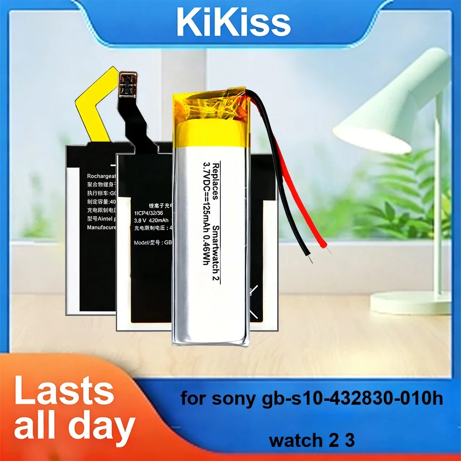 Watch Battery Long-Lasting Performance J18405 AHB412033PS GB-S10-353235-0100 125-420mAh For Sony GB-S10-432830-010H Watch 2 3
Watch Battery Long-Lasting Performance J18405 AHB412033PS GB-S10-353235-0100 125-420mAh For Sony GB-S10-432830-010H Watch 2 3