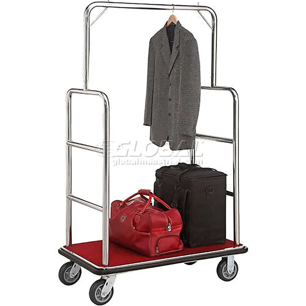 Stainless Steel Utility Cart with 6 Casters, 41.25L x 24W x 73H, Ideal for Hotels, Condos, and Resorts
Stainless Steel Utility Cart with 6 Casters, 41.25L x 24W x 73H, Ideal for Hotels, Condos, and Resorts