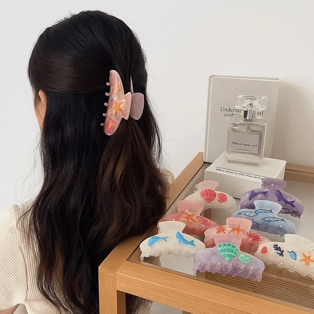 Sweet Ocean Animal Hair Clip Acetic Acid Korean Style Shell Hair Claw Hair Accessories Beach Headwear Geometry Shark Clip
Sweet Ocean Animal Hair Clip Acetic Acid Korean Style Shell Hair Claw Hair Accessories Beach Headwear Geometry Shark Clip