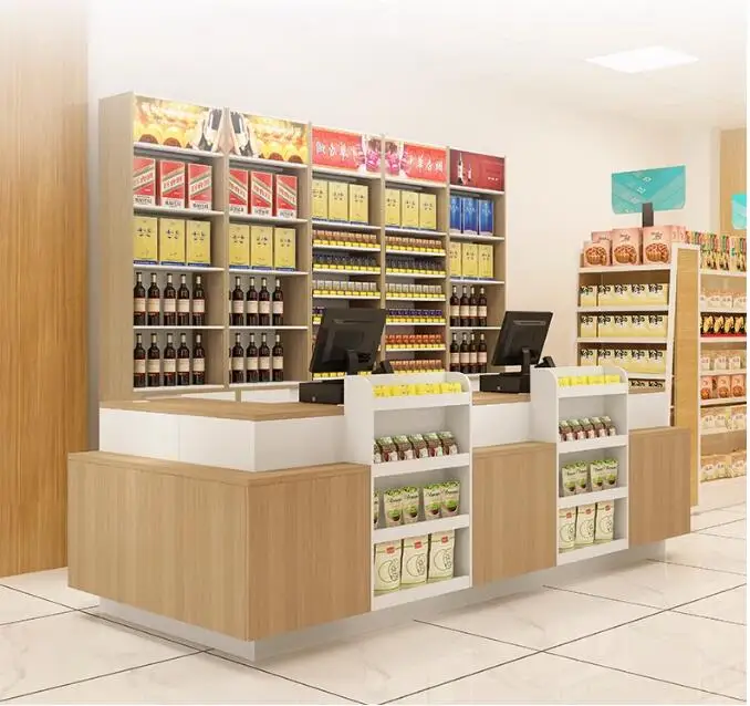 Cashier mother and baby store pharmacy convenience store white wood cashier tobacco and wine cabinet combination
Cashier mother and baby store pharmacy convenience store white wood cashier tobacco and wine cabinet combination