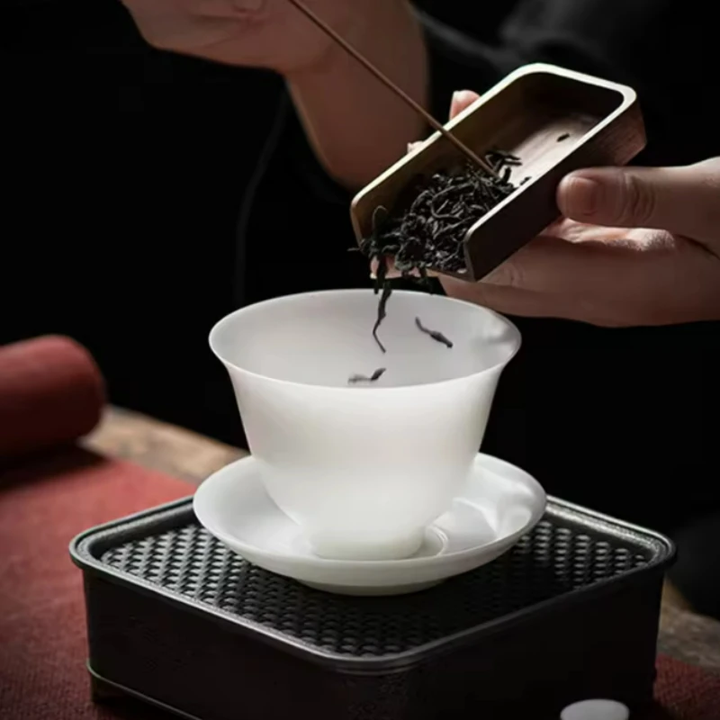 Glass Liuli Three Pieces Gaiwan Ceramic Tea Bowl Set with Cup and Tray for Home Brewing Chinese Tea Ceremony Luxury Porcelain
Glass Liuli Three Pieces Gaiwan Ceramic Tea Bowl Set with Cup and Tray for Home Brewing Chinese Tea Ceremony Luxury Porcelain