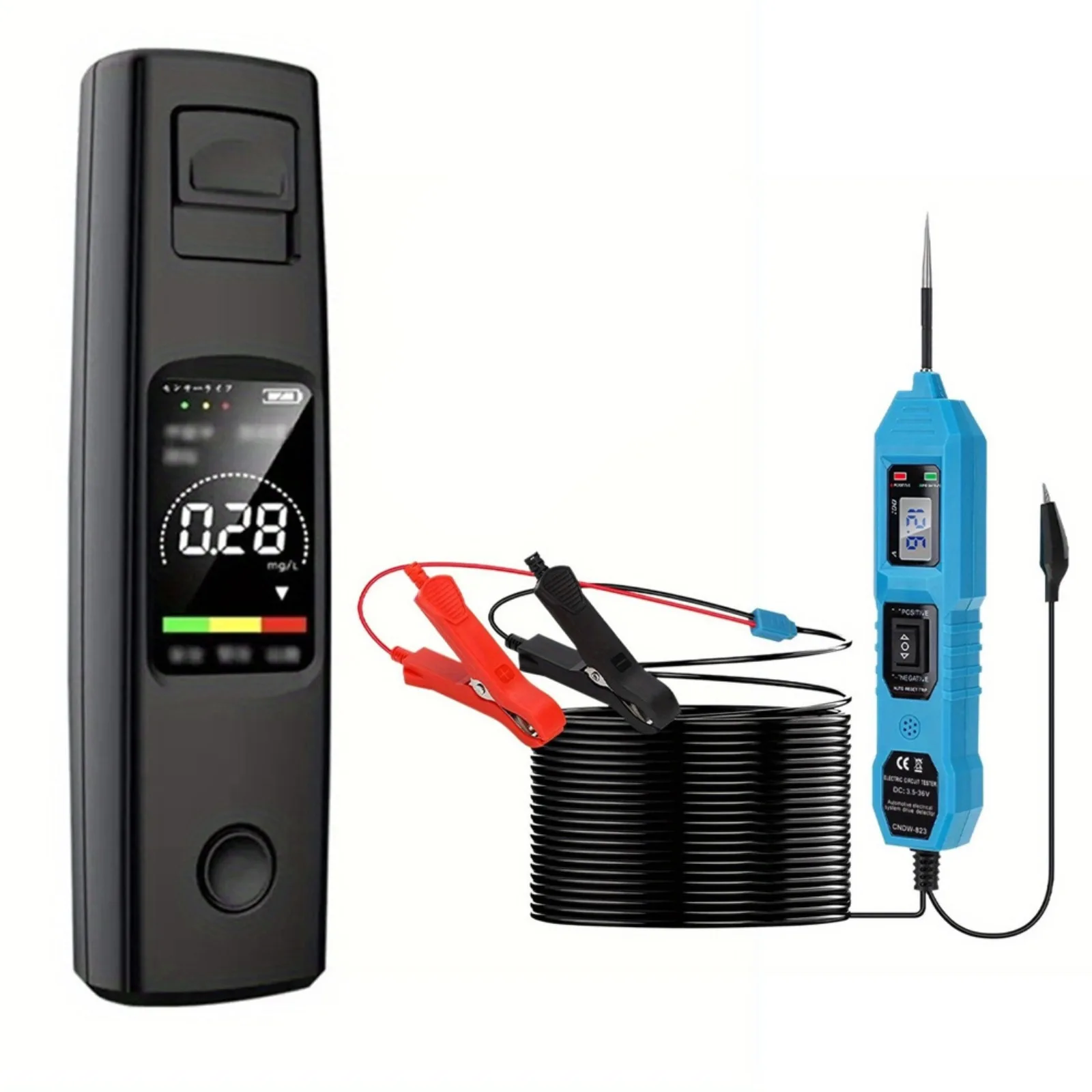 Automotive Diagnostic Bundle: Short & Open Circuit Finder Cable Tracker for Car/Truck Electrical Repair & High-Precision Digital Breathalyzer for Driver Safety, Efficient Wire Tracer for Fault Diagnosis & Reliable BAC Tester for Responsible Driving.
Automotive Diagnostic Bundle: Short & Open Circuit Finder Cable Tracker for Car/Truck Electrical Repair & High-Precision Digital Breathalyzer for Driver Safety, Efficient Wire Tracer for Fault Diagnosis & Reliable BAC Tester for Responsible Driving.
