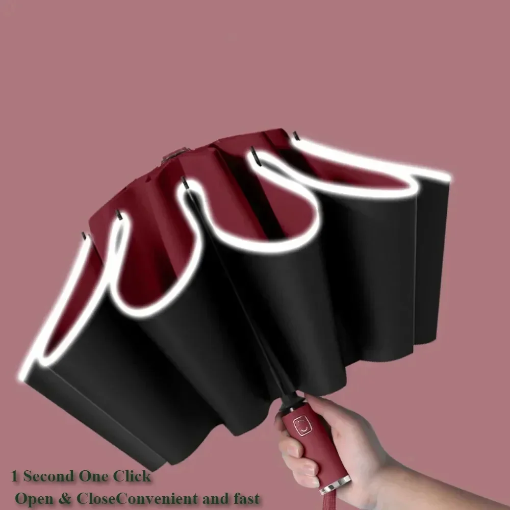 Складной автоматический зонт для бизнеса, солнцезащитный козырек с УФ-защитой и светодиодной подсветкой, ветрозащитный зонт от дождя со светодиодной подсветкой и светоотражающей полосой
Складной автоматический зонт для бизнеса, солнцезащитный козырек с УФ-защитой и светодиодной подсветкой, ветрозащитный зонт от дождя со светодиодной подсветкой и светоотражающей полосой