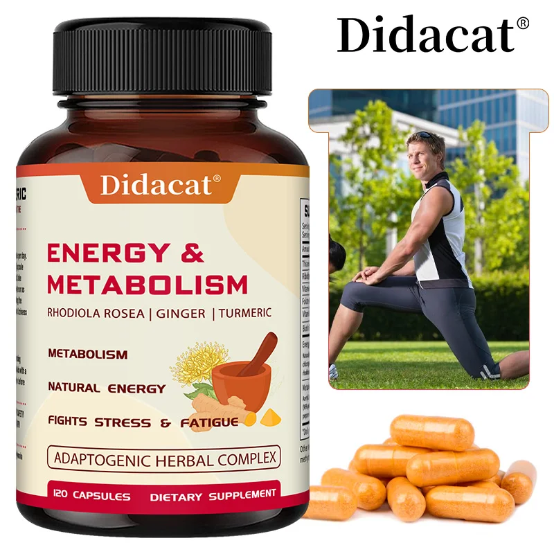 Energy Metabolism Capsules, Adaptogenic Herbal Complex, Relieve Stress Fatigue, Support Digestion & Mood Balance, Non-GMO
Energy Metabolism Capsules, Adaptogenic Herbal Complex, Relieve Stress Fatigue, Support Digestion & Mood Balance, Non-GMO