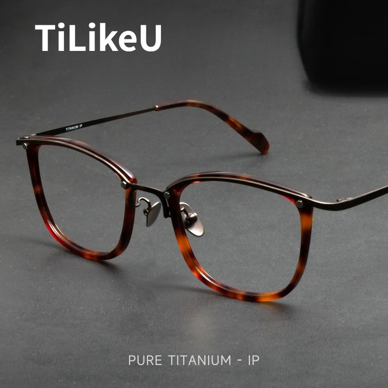 New Vintage Acetate Glasses Frame Myopia Glasses Men Retro Square Pure Titanium Eyeglasses Frame Classic Trend Small Face Male
New Vintage Acetate Glasses Frame Myopia Glasses Men Retro Square Pure Titanium Eyeglasses Frame Classic Trend Small Face Male