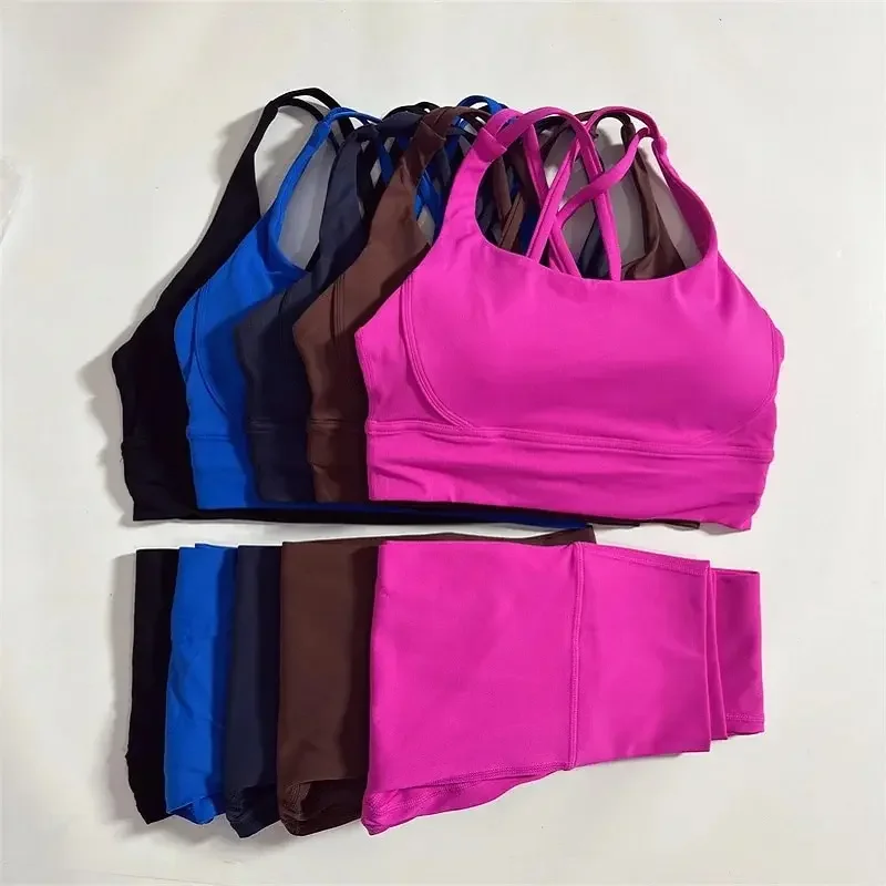 Solid Color Gym Yoga Set Tight Leggings Sports Fitness Cross Bra Top 2pcs Soft Sport Suit Workout Training For Women Sportwear
Solid Color Gym Yoga Set Tight Leggings Sports Fitness Cross Bra Top 2pcs Soft Sport Suit Workout Training For Women Sportwear