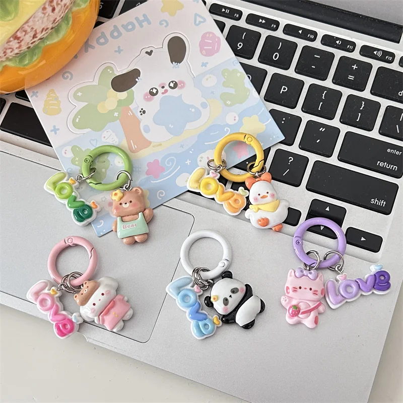 Miniso Cartoon Animal Resin Keychains Cute Novelty Carabiner Keyring Charms Loveletter Accessories Themed Birthday Gift
Miniso Cartoon Animal Resin Keychains Cute Novelty Carabiner Keyring Charms Loveletter Accessories Themed Birthday Gift