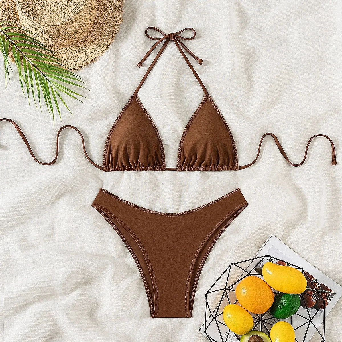 2026 Solid Knitted Trim Two Piece Padded Sexy Bikini Set Ladies Summer Beach Pool Vacation Bulk Wholesale Swimwear
2026 Solid Knitted Trim Two Piece Padded Sexy Bikini Set Ladies Summer Beach Pool Vacation Bulk Wholesale Swimwear