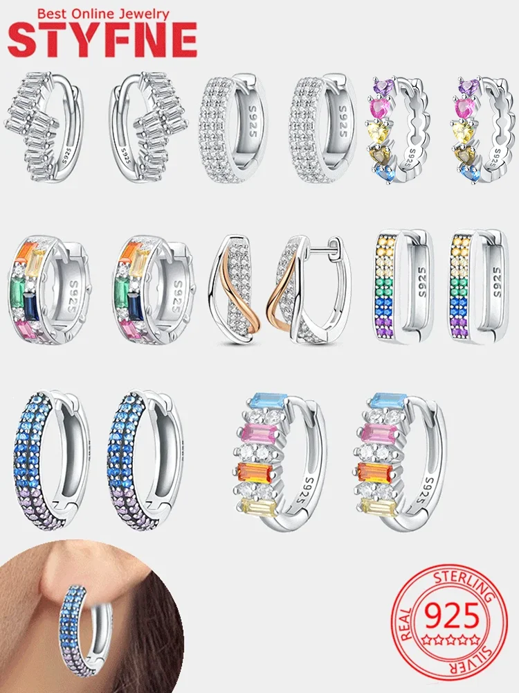 Colorful Earring for Women 925 Sterling Silver Hoop Earring Jewelry Fashion Graduation Birthday Gifts for Girls Teen
Colorful Earring for Women 925 Sterling Silver Hoop Earring Jewelry Fashion Graduation Birthday Gifts for Girls Teen