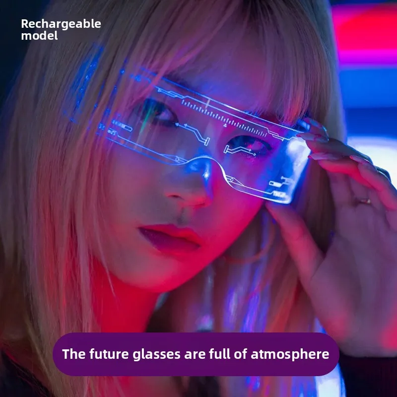 Cyberpunk LED Light-Up Glasses, Popular Disco Gear, Bar Performance Prop, Sci-Fi Stylish Sunglasses for Nightlife and Events
Cyberpunk LED Light-Up Glasses, Popular Disco Gear, Bar Performance Prop, Sci-Fi Stylish Sunglasses for Nightlife and Events
