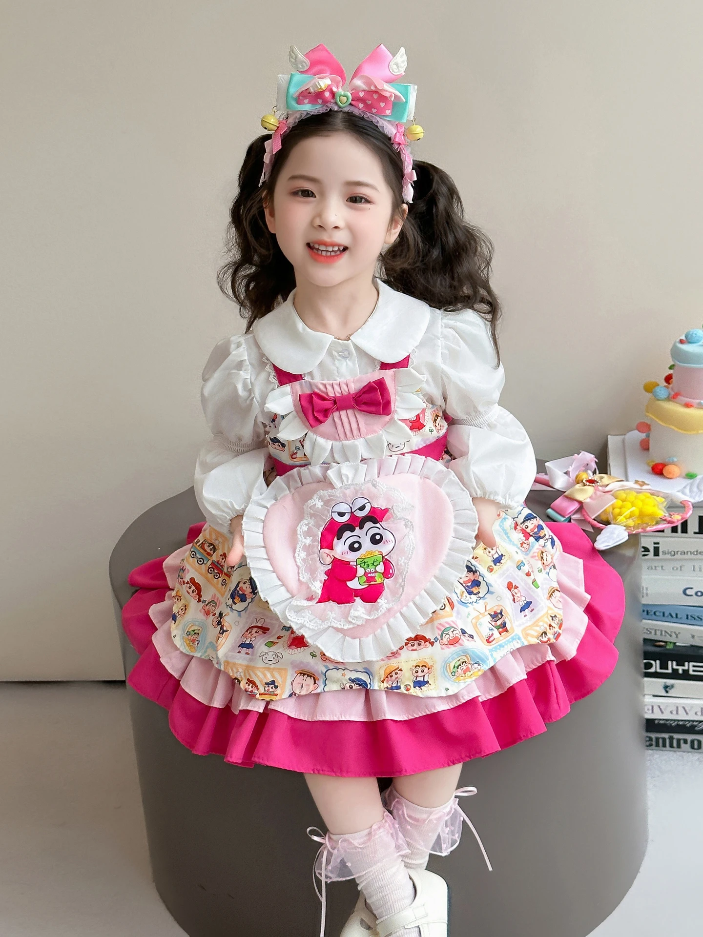 Коллекция Sweet Princ Sle Lolita Dr Spring: Детский комплект из двух предметов для девочек, юбка и топ, для празднования дня рождения.
Коллекция Sweet Princ Sle Lolita Dr Spring: Детский комплект из двух предметов для девочек, юбка и топ, для празднования дня рождения.