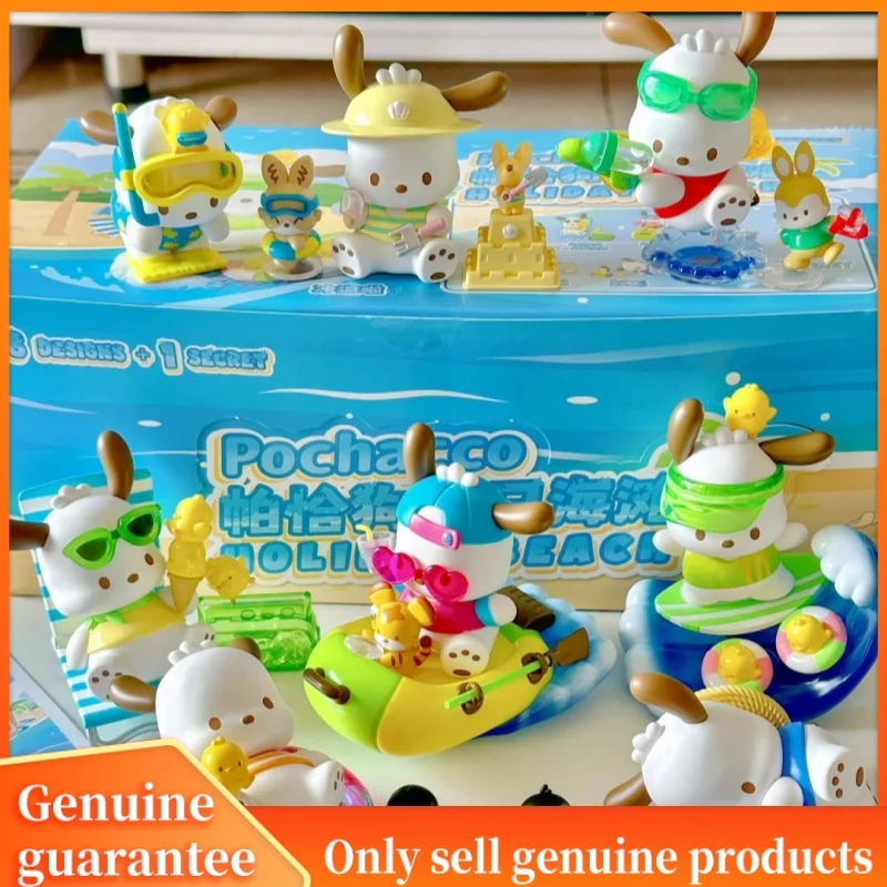 New Original Sanrio Pochacco Holiday Beach Series Blind Box Trendy Cute Birthday Gift Ornament Model Mystery Box kid Girl Gift 
New Original Sanrio Pochacco Holiday Beach Series Blind Box Trendy Cute Birthday Gift Ornament Model Mystery Box kid Girl Gift