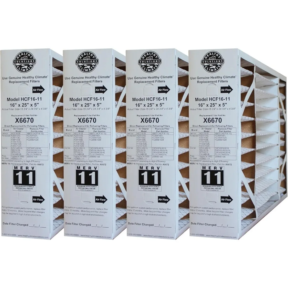 OEM Merv 11 Filter Media 16x25x5 HVAC Air Filters 2 Pack AC Furnace Air Purifier Replacement
OEM Merv 11 Filter Media 16x25x5 HVAC Air Filters 2 Pack AC Furnace Air Purifier Replacement