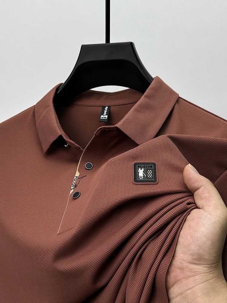 Light Luxury Printing Summer High-end Business Casual Fashion Lapel POLO High-quality Ice Silk Seamless Short-sleeved T-shirt
Light Luxury Printing Summer High-end Business Casual Fashion Lapel POLO High-quality Ice Silk Seamless Short-sleeved T-shirt