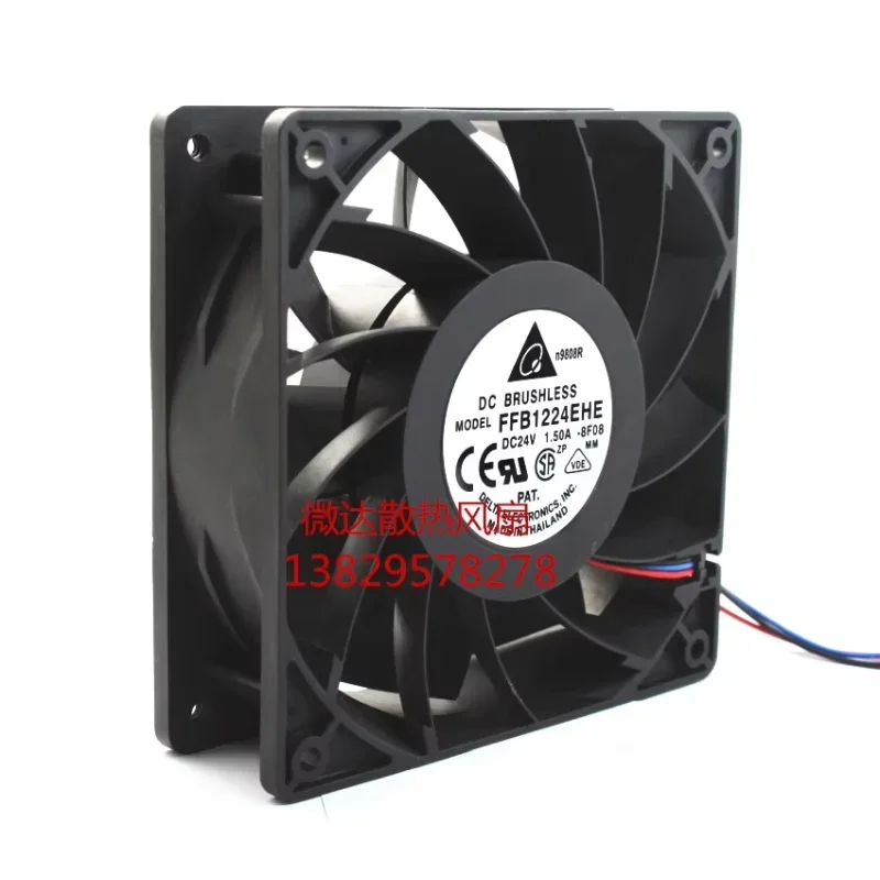 Delta Electronics FFB1224EHE 8F08 DC 24V 1.50A 120x120x38mm 3-Wire Server Cooling Fan
Delta Electronics FFB1224EHE 8F08 DC 24V 1.50A 120x120x38mm 3-Wire Server Cooling Fan