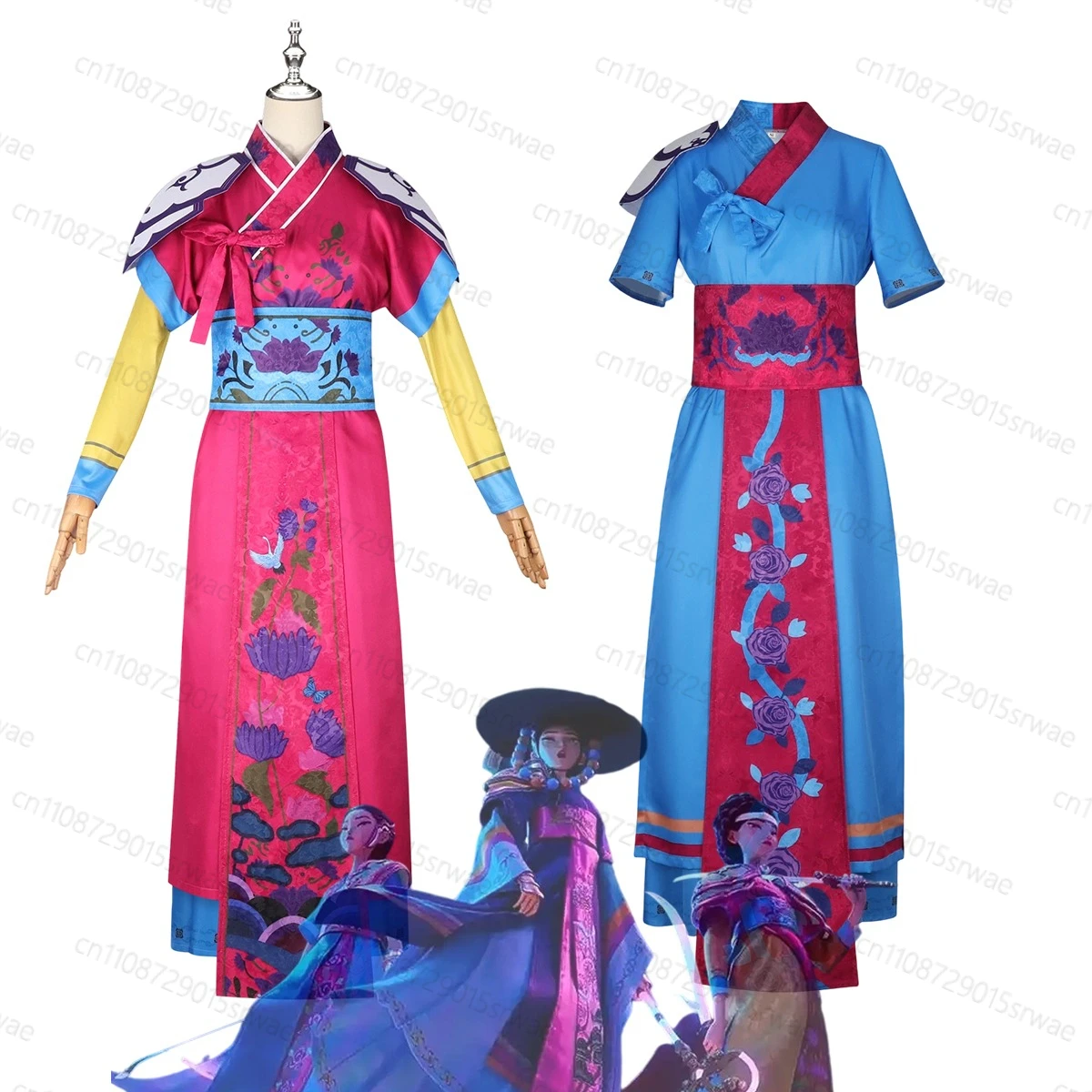 Anime Kpop Korean Wave Pioneer Costume For Women Cospaly Demon Hunters Witch Ancestor Huntrx Blue Red Dress Cosplay Costume
Anime Kpop Korean Wave Pioneer Costume For Women Cospaly Demon Hunters Witch Ancestor Huntrx Blue Red Dress Cosplay Costume