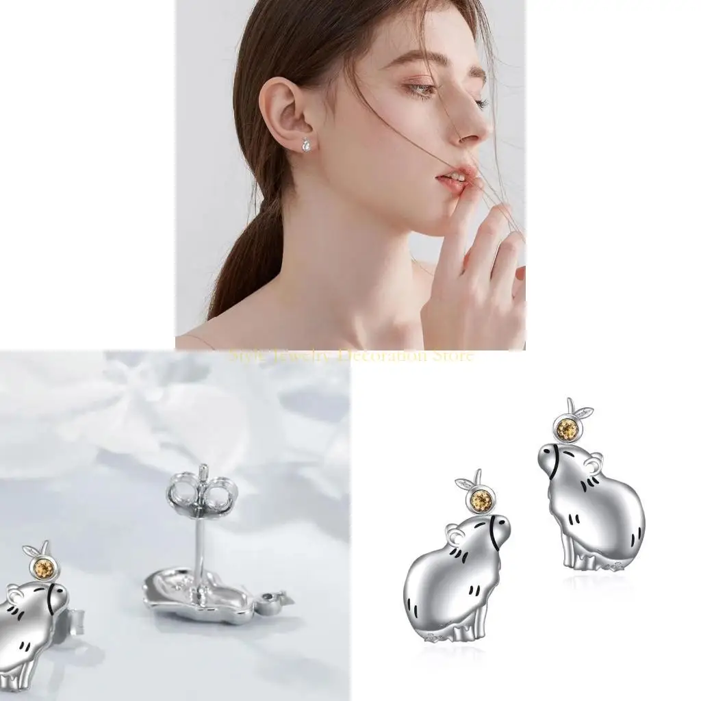 D46E Capybara Earring Adornment Fashionable Ear Rings Jewelry Ornament Fashionable Alloy Earrings for Women Ladies Girls
D46E Capybara Earring Adornment Fashionable Ear Rings Jewelry Ornament Fashionable Alloy Earrings for Women Ladies Girls