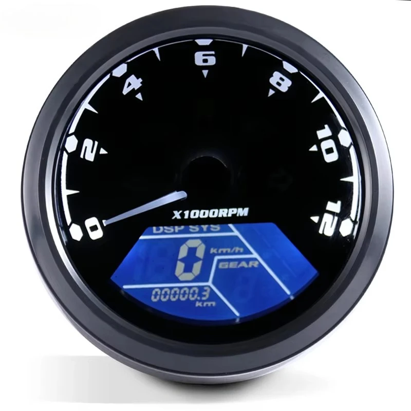 12000 rpm Kmh/mph meter Motorcycle odometer LCD digital tachometer Speedometer Motorcycle
12000 rpm Kmh/mph meter Motorcycle odometer LCD digital tachometer Speedometer Motorcycle