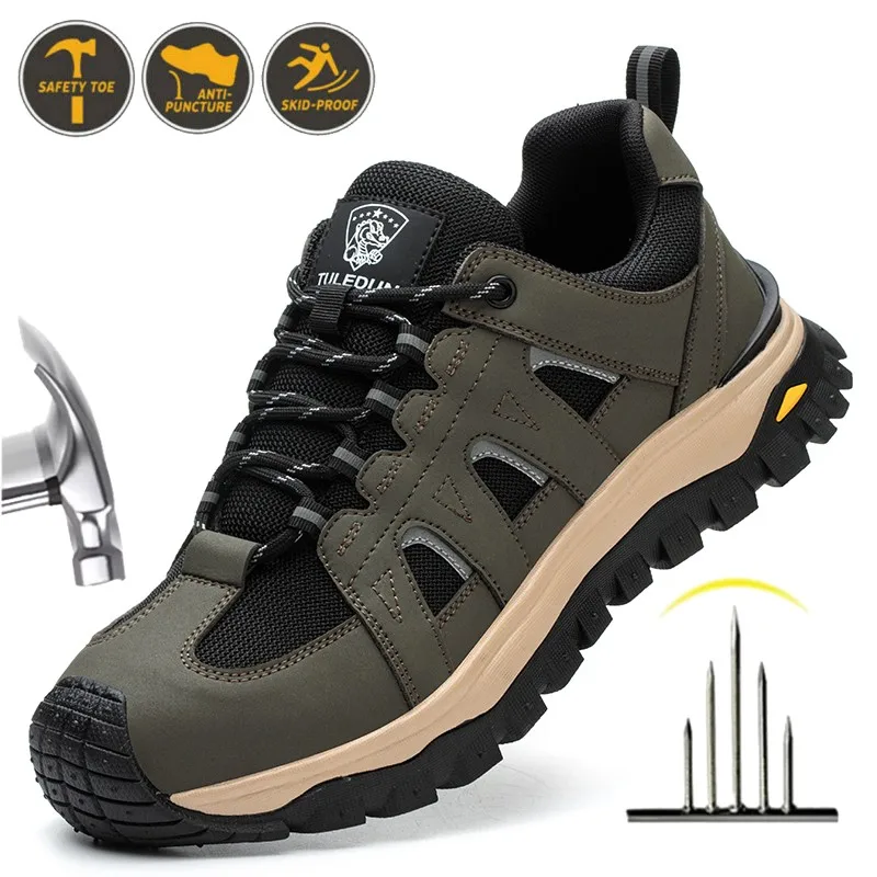 Steel Toe Indestructible Safety Shoes for Men Anti-puncture Anti-smash Lightweight Breathable Kevlar-Midsole Safety Shoes
Steel Toe Indestructible Safety Shoes for Men Anti-puncture Anti-smash Lightweight Breathable Kevlar-Midsole Safety Shoes