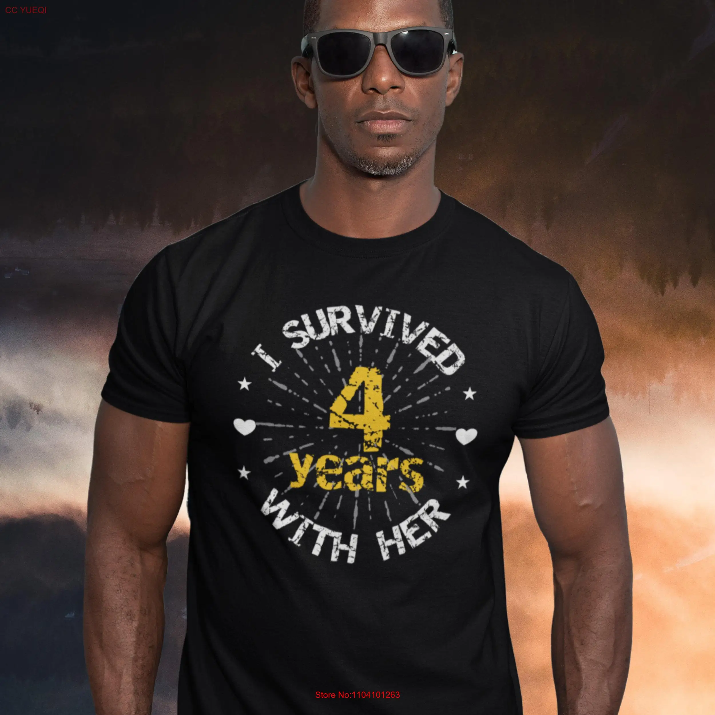 Funny 4th wedding anniversary gifts for husband I Survived 4 years with her Matching four year shirt Couple
Funny 4th wedding anniversary gifts for husband I Survived 4 years with her Matching four year shirt Couple