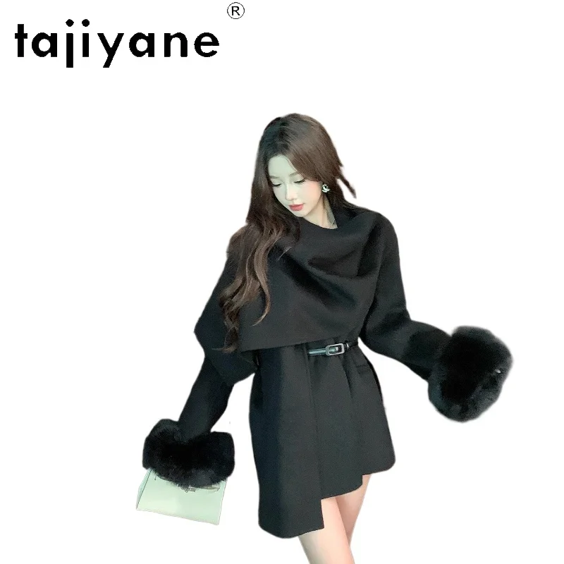 TAJIYANE пальто из 100% шерсти, женское съемное пальто с лисьим мехом, элегантная шаль, дизайн, женская одежда, верхняя одежда премиум-класса, 2025пальто женское 
TAJIYANE пальто из 100% шерсти, женское съемное пальто с лисьим мехом, элегантная шаль, дизайн, женская одежда, верхняя одежда премиум-класса, 2025пальто женское