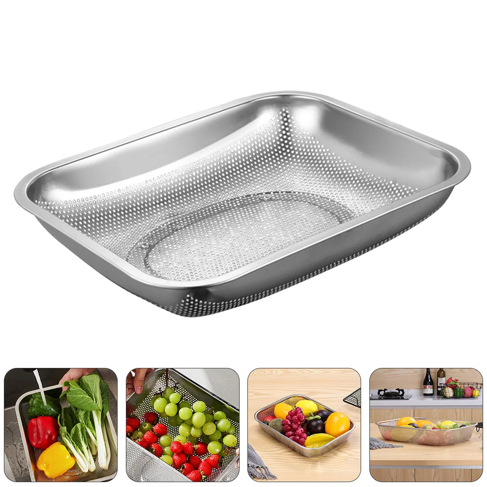 Stainless Steel Basket Fruit Drainer Vegetable Wash Sink Salad Strainer Bowl Kitchen Drainage Storage Accessories
Stainless Steel Basket Fruit Drainer Vegetable Wash Sink Salad Strainer Bowl Kitchen Drainage Storage Accessories