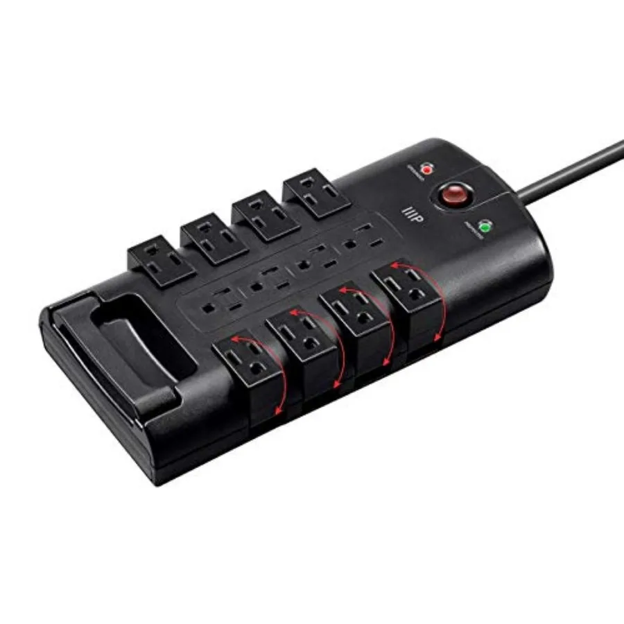 Moprice 12 Outlet Rotating Power Strip Surge Protector Block -10 Feet Heavy Duty Cord, UL Rated, 4320 Joules, 330 Volts Clampin
Moprice 12 Outlet Rotating Power Strip Surge Protector Block -10 Feet Heavy Duty Cord, UL Rated, 4320 Joules, 330 Volts Clampin