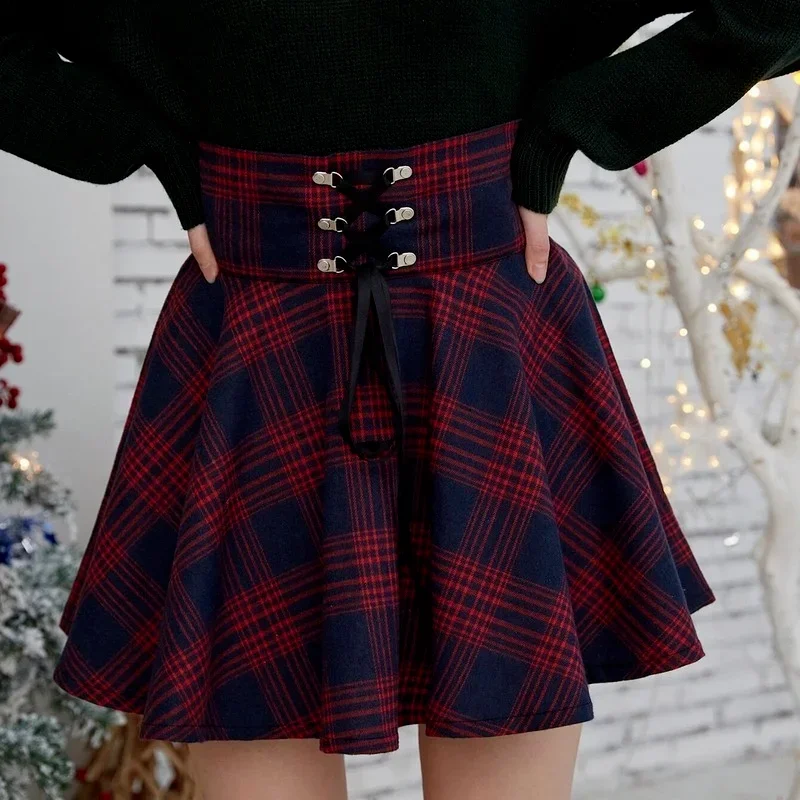 Spring Summer Women High Waist Korean Style Pleated Skirts 2024 Girls Retro Punk Casual Skirts Ladies Mini Plaid Lace Up Skirt
Spring Summer Women High Waist Korean Style Pleated Skirts 2024 Girls Retro Punk Casual Skirts Ladies Mini Plaid Lace Up Skirt