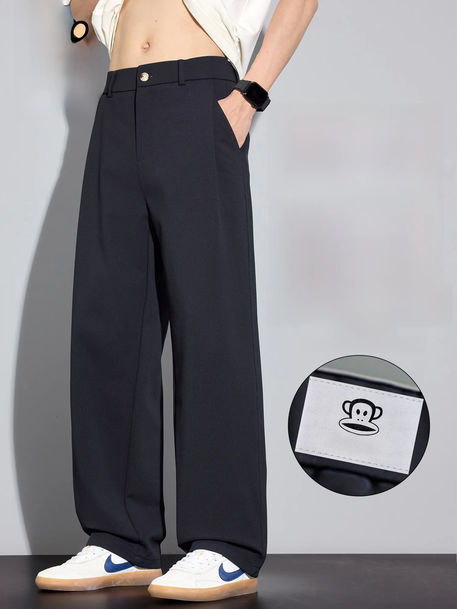 PaulFrank Men's Casual Straight Leg Pants Spring Trendy Loose Drapey Wide Leg Pants Busin Casual Polyester Fiber
PaulFrank Men's Casual Straight Leg Pants Spring Trendy Loose Drapey Wide Leg Pants Busin Casual Polyester Fiber