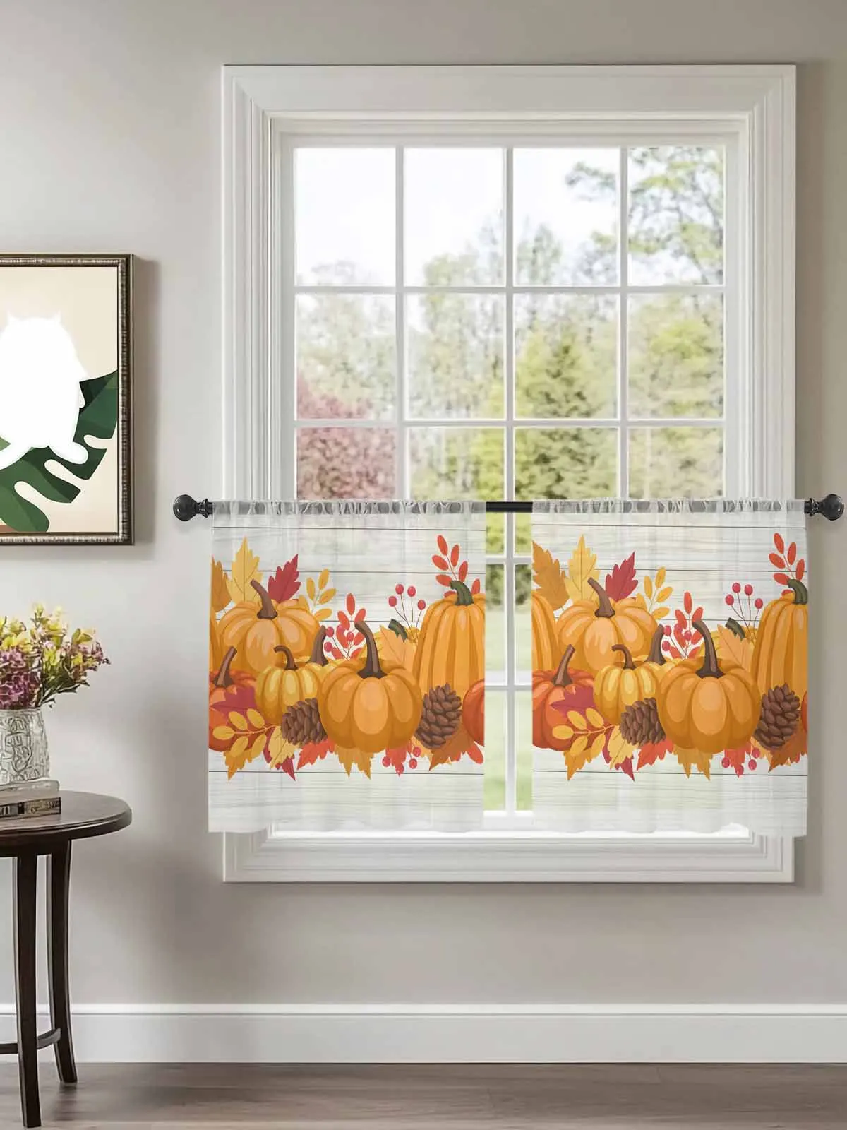 Retro Wood Grain Pumpkin Tulle Curtains For Bedroom Children Living Room Decor Sheer Curtains
Retro Wood Grain Pumpkin Tulle Curtains For Bedroom Children Living Room Decor Sheer Curtains