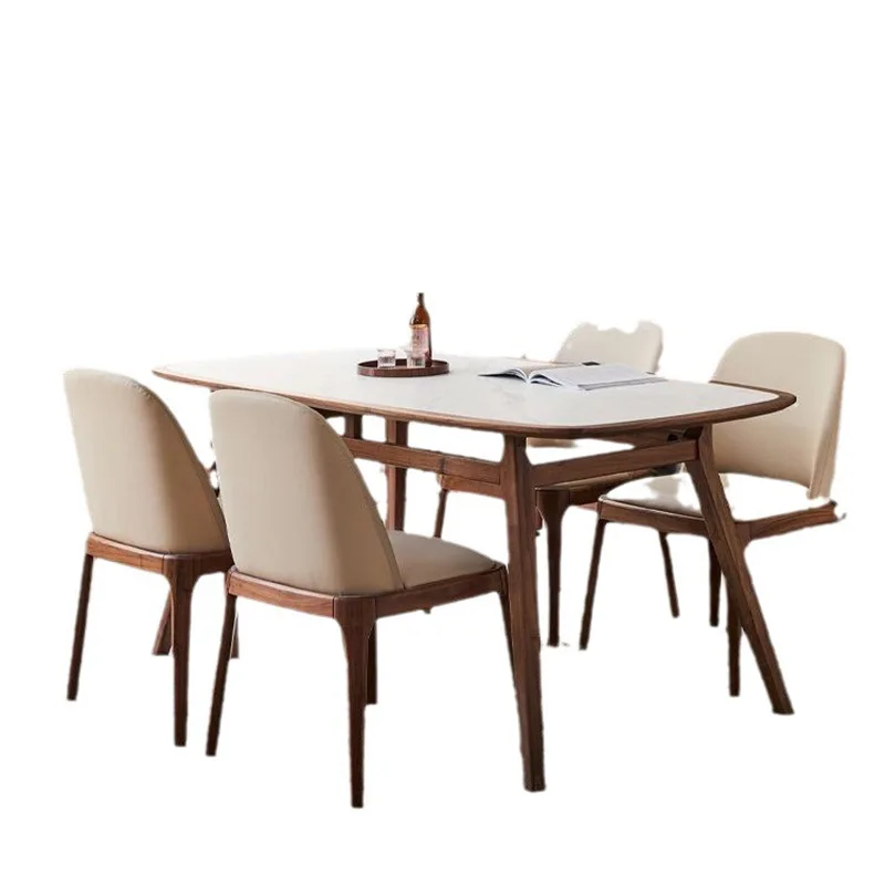 Nordic black walnut slate dining table, modern simple restaurant new Chinese solid wood log study table
Nordic black walnut slate dining table, modern simple restaurant new Chinese solid wood log study table