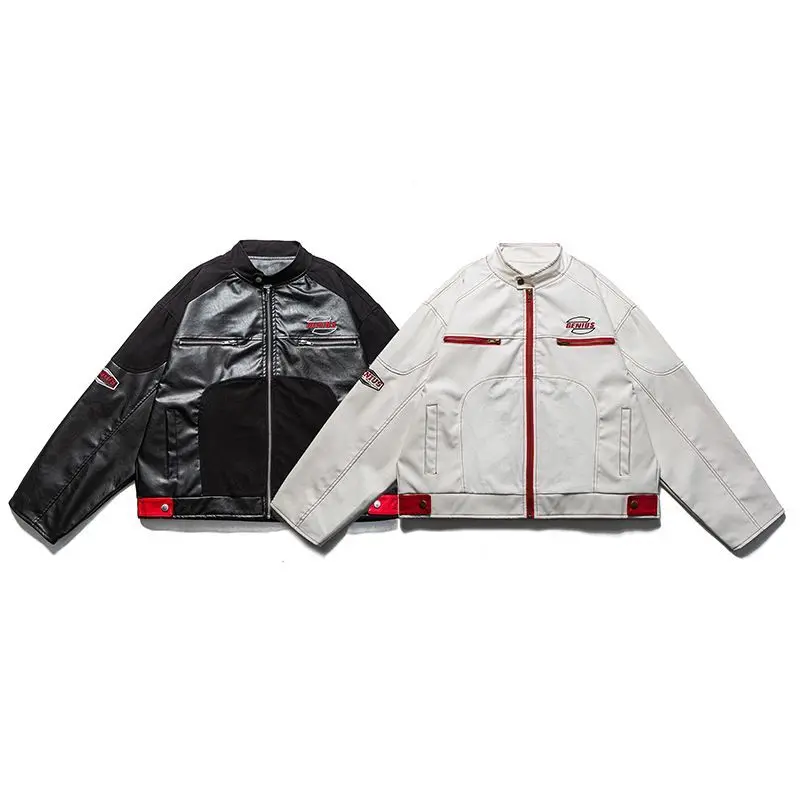 White Motorcycle Sle Jaet Women's Loose Fit ort Coat Autumn Winter New Sle American Retro Embroidery Slimming Top
White Motorcycle Sle Jaet Women's Loose Fit ort Coat Autumn Winter New Sle American Retro Embroidery Slimming Top