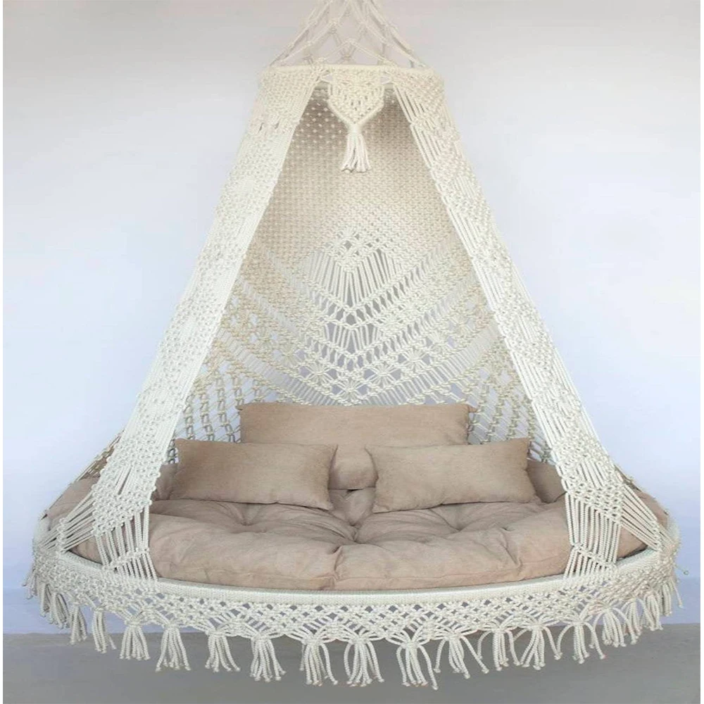 Rope Single Swing Chair Indoor/Outdoor Use Hand-Woven Chair Cotton Folding Camping Hanging Swing Hammock
Rope Single Swing Chair Indoor/Outdoor Use Hand-Woven Chair Cotton Folding Camping Hanging Swing Hammock