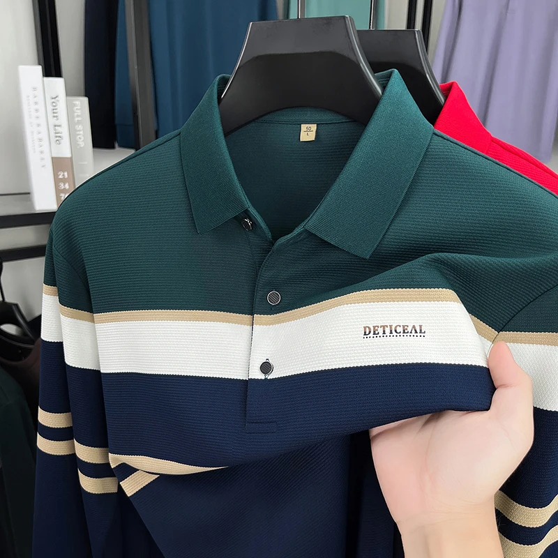 Высококачественный бренд с буквенным принтом POLO рубашка для мужчин Весна и осень новый отдых комфорт мода полосатый Перевернутый воротник футболка
Высококачественный бренд с буквенным принтом POLO рубашка для мужчин Весна и осень новый отдых комфорт мода полосатый Перевернутый воротник футболка