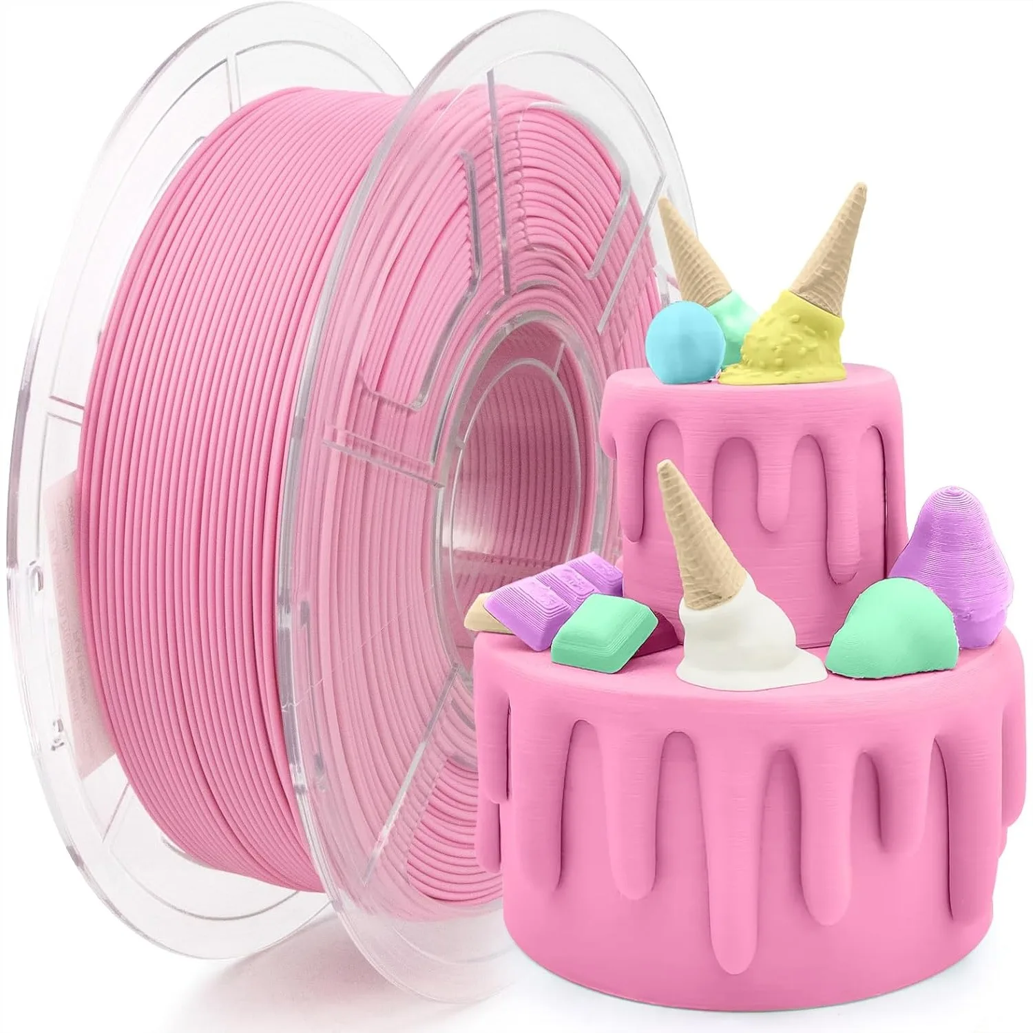 Pink Matte PLA 3D Printer Filament 1.75mm, High Speed 30-600mm/s, Dimensional Accuracy ±0.02mm, 1kg Spool
Pink Matte PLA 3D Printer Filament 1.75mm, High Speed 30-600mm/s, Dimensional Accuracy ±0.02mm, 1kg Spool