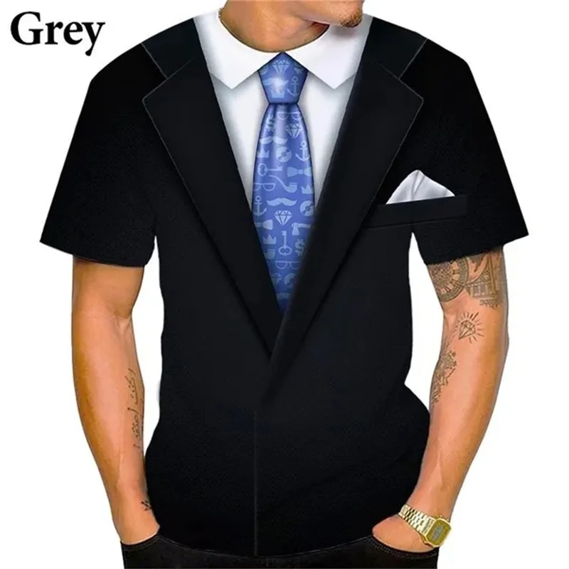 New Men's Fashion Funny Fake Suit T-shirt 3D Printed Tuxedo Bow Tie Graphic T-shirt Casual Short Sleeve Tee Top For Men
New Men's Fashion Funny Fake Suit T-shirt 3D Printed Tuxedo Bow Tie Graphic T-shirt Casual Short Sleeve Tee Top For Men