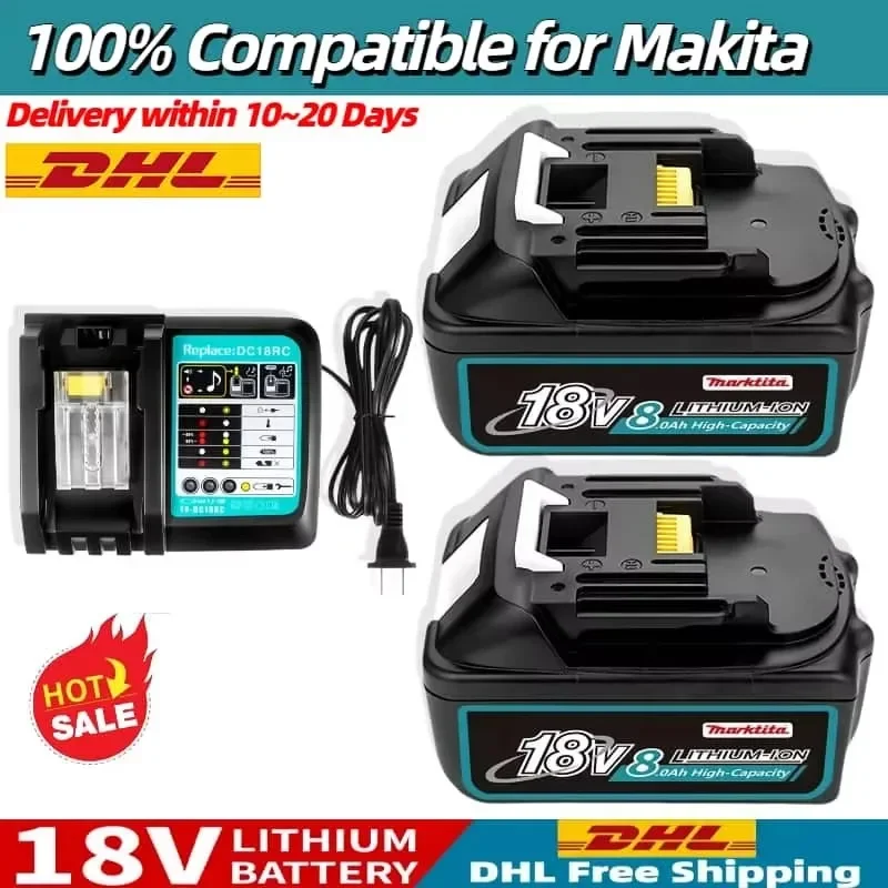 Original 18V 12Ah/8Ah/6Ah Lithium Battery for Makita 18V Battery BL1830B BL1850 BL1840 BL1860 BL1815 Replacement power tool
Original 18V 12Ah/8Ah/6Ah Lithium Battery for Makita 18V Battery BL1830B BL1850 BL1840 BL1860 BL1815 Replacement power tool