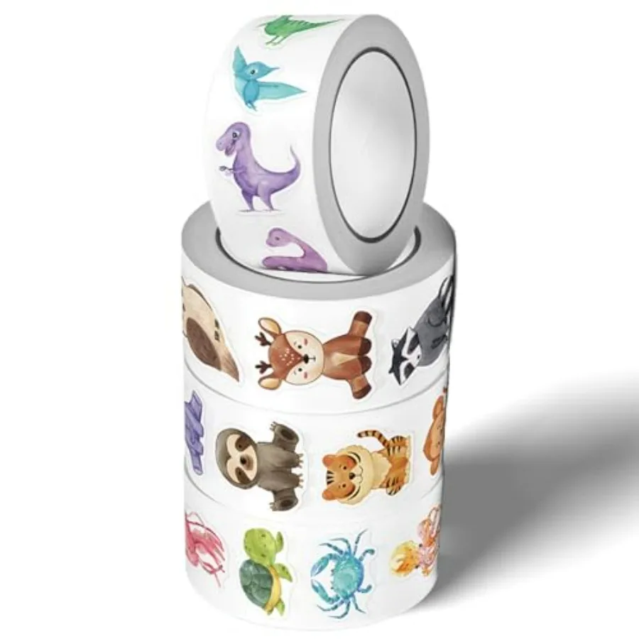 2000Pcs Animal Stickers for Reward, 4 Rolls Ocean Dinosaur Forest Jungle Incentive Decal for School Classroom Teachers Supplies
2000Pcs Animal Stickers for Reward, 4 Rolls Ocean Dinosaur Forest Jungle Incentive Decal for School Classroom Teachers Supplies