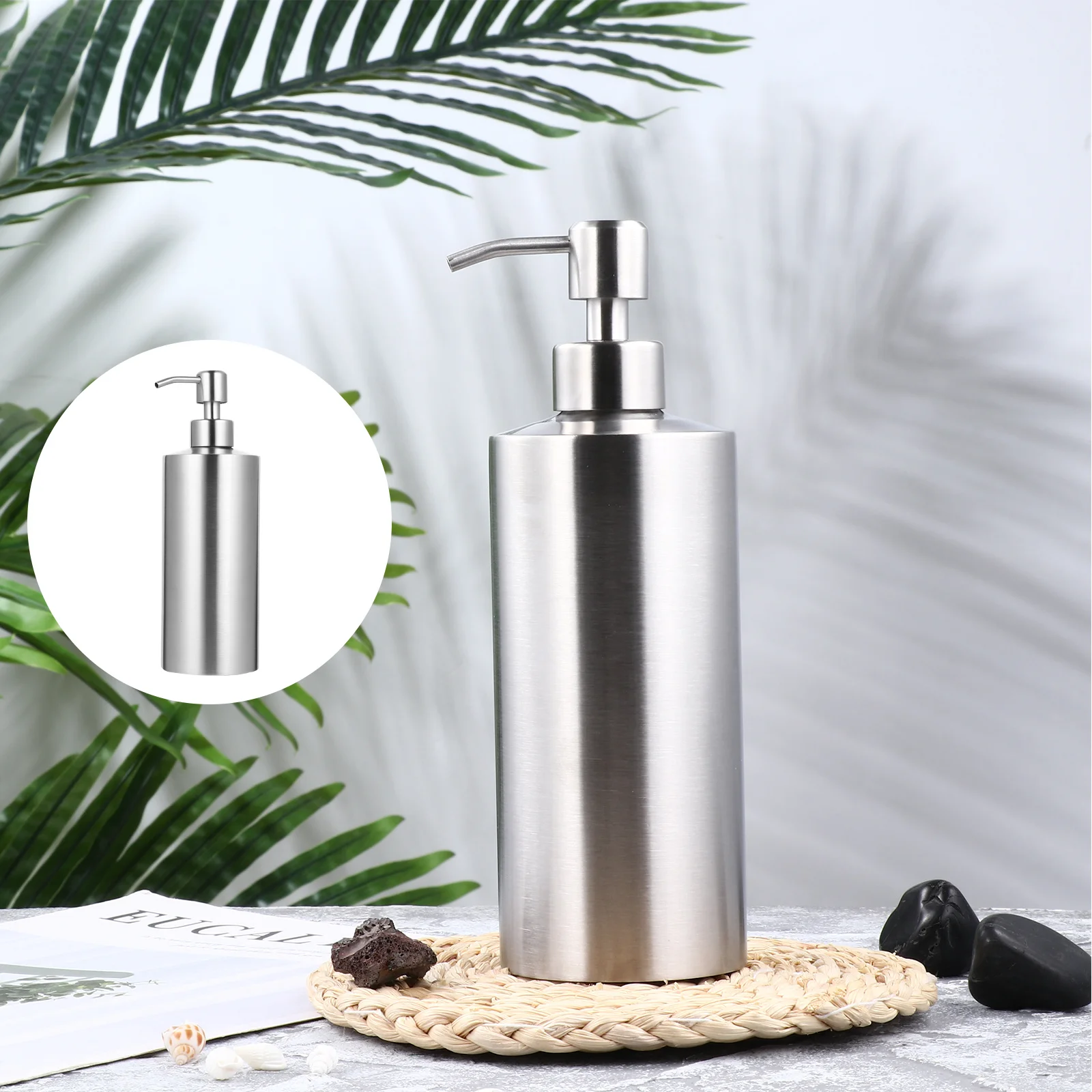 1 pc 550Ml Portable Soap Dispenser Bottle Stainless Steel Liquid Storage Container For Home Hotel Simple Press Design Lotion
1 pc 550Ml Portable Soap Dispenser Bottle Stainless Steel Liquid Storage Container For Home Hotel Simple Press Design Lotion